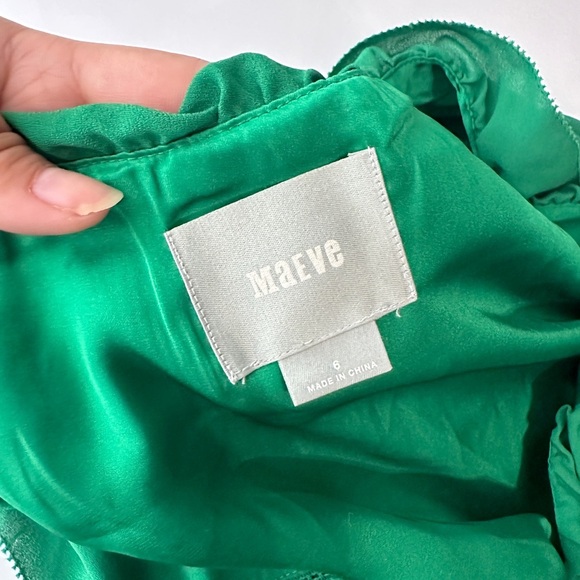 Maeve Green Midi Dress with Ruffle Details - Picture 5 of 13